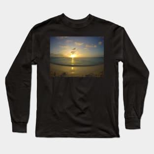 Aruba Palm Beach sunset Long Sleeve T-Shirt